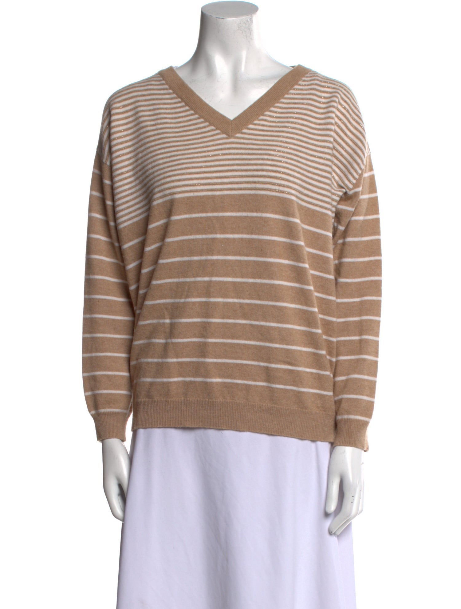 Brunello Cucinelli Virgin Wool Striped Sweater